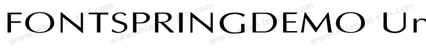 FONTSPRINGDEMO UniformPr字体转换